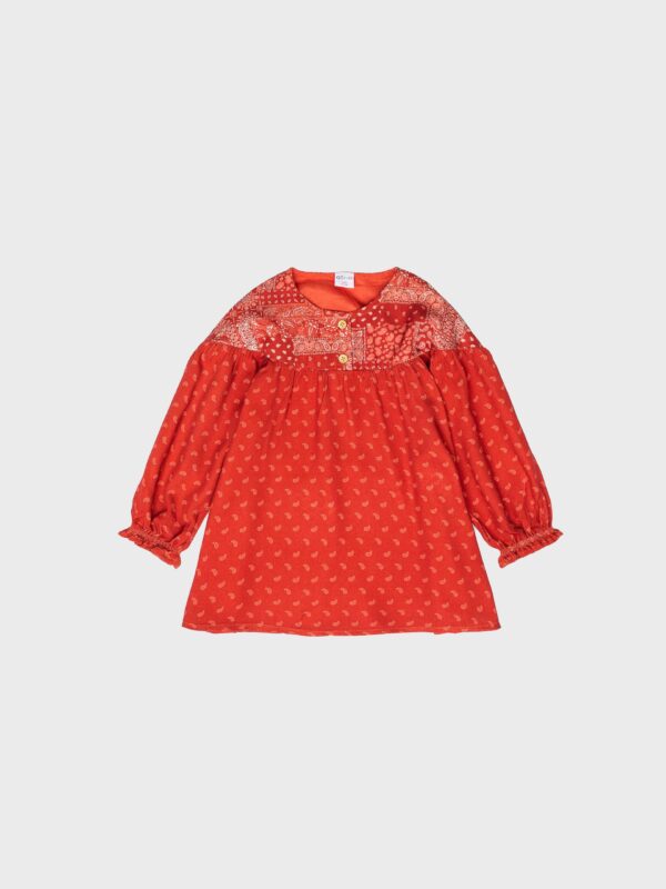 robe enfant fille bébé rouge jolie occasion cadeau naissance pas chere