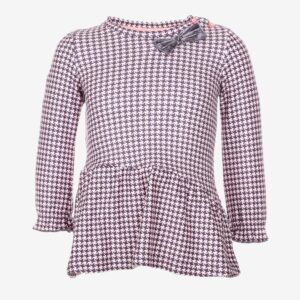 Robe pied de poule rose