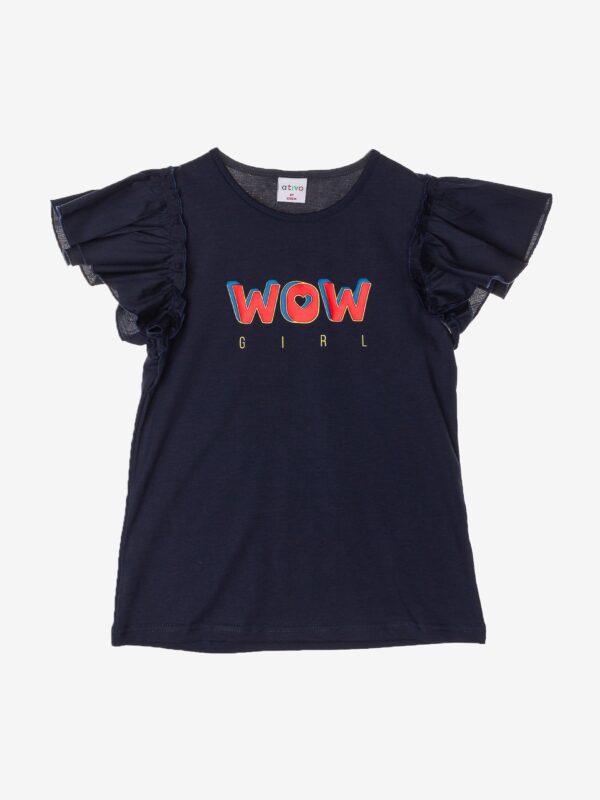 t-shirt enfant fille vêtement boutique saint martin en haut joli pas cher marine
