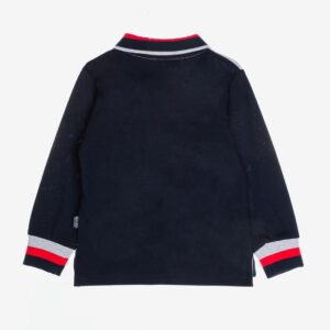 Polo marine gris et rouge