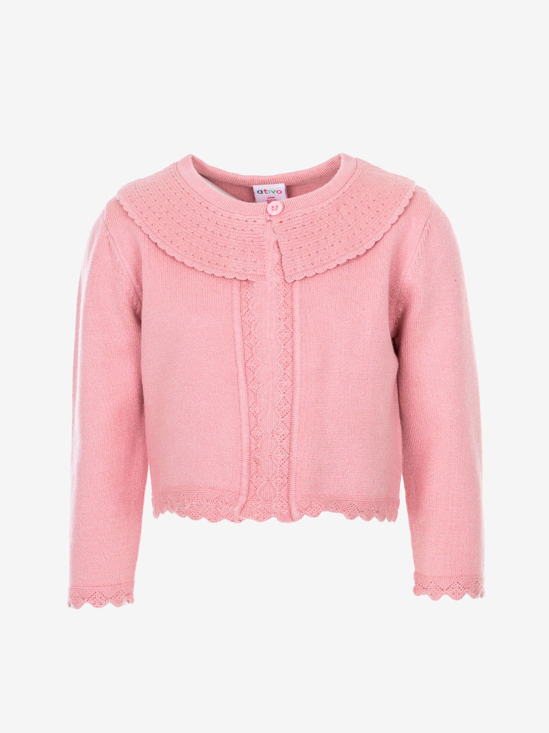 veste habillée rose col claudine vêtement enfant bébé fille idée cadeau naissance joli pas cher boutique saint martin en haut