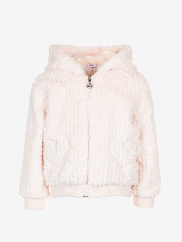 veste polaire veste pilou écrue chaude douce confortable hiver idée cadeau naissance vêtement enfant fille boutique saint martin en haut joli pas cher
