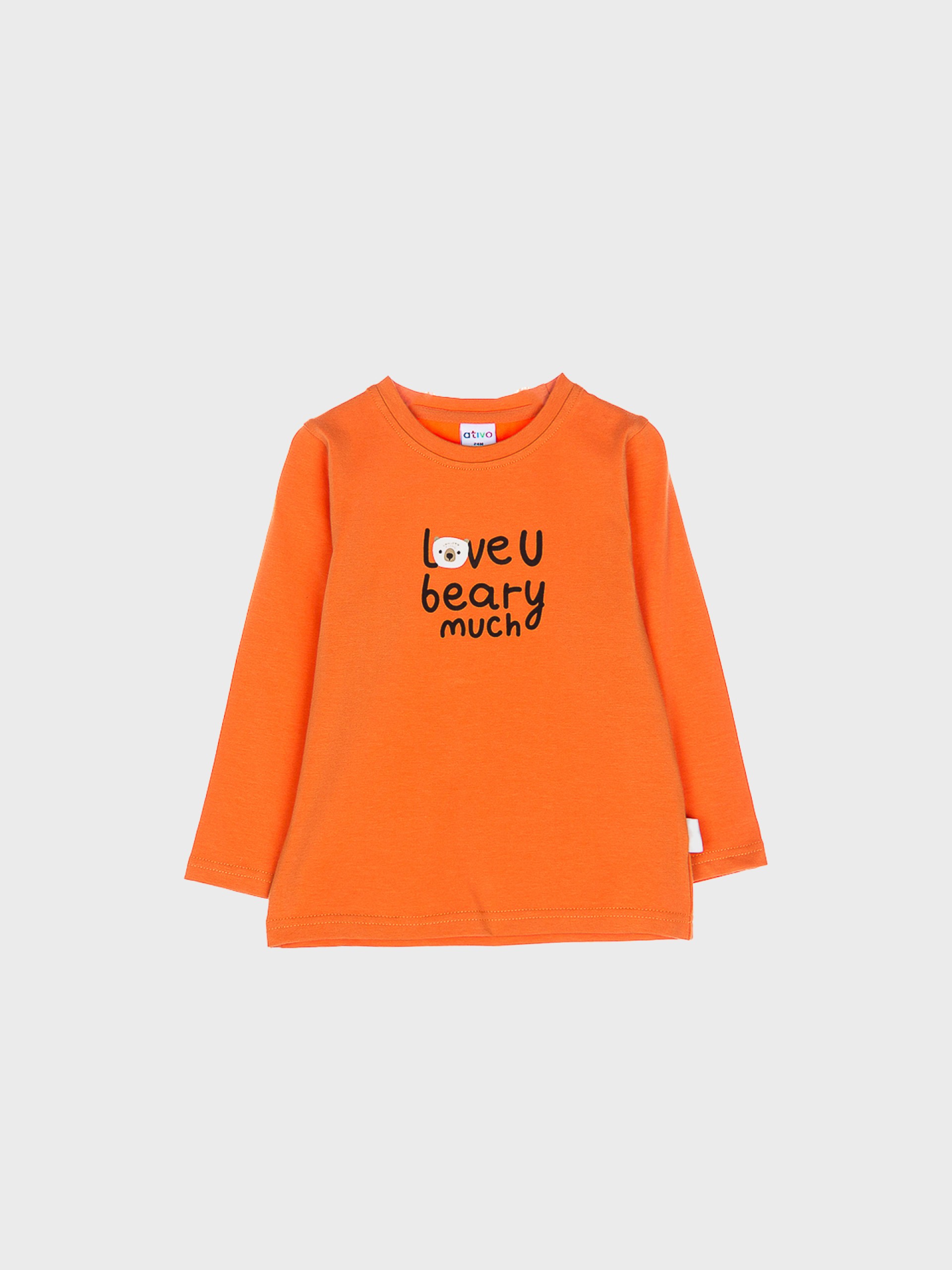 pull fin orange t-shirt manches longues vêtement enfant garçon bébé joli pas cher idée cadeau naissance boutique saint martin en haut