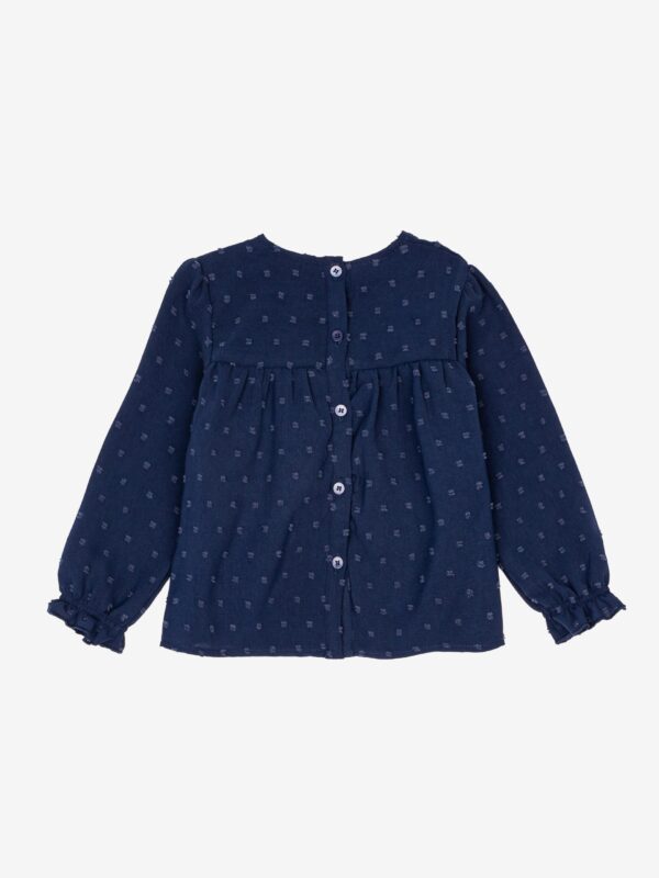 blouse marine haut vêtement enfant bébé fille idée cadeau naissance boutique saint martin en haut joli pas cher