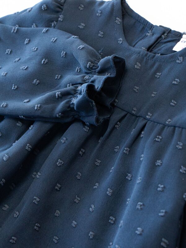 blouse marine haut vêtement enfant bébé fille idée cadeau naissance boutique saint martin en haut joli pas cher