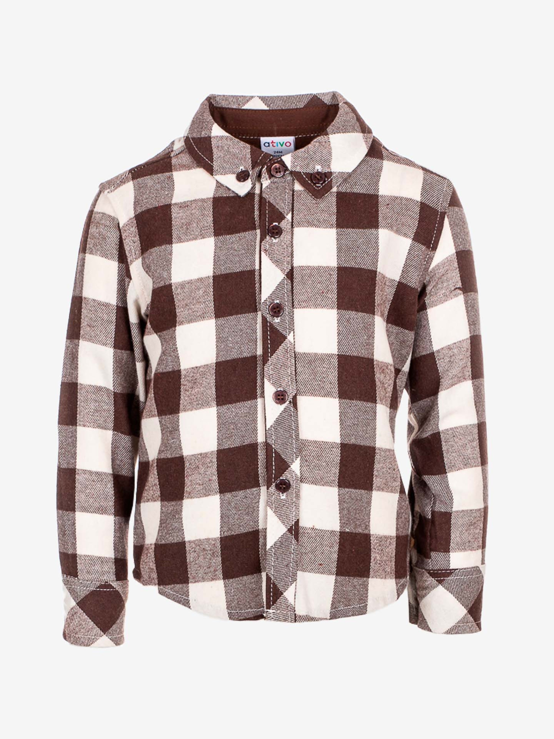 1671548263_8cbf84ceaaef9b91f1804f10631806bf vêtement enfant bébé garçon chemise à carreaux marron beige joli pas cher idée cadeau naissance anniversaire boutique saint martin en haut