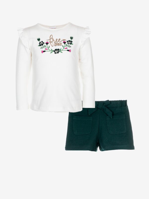 ensemble pull short vêtement enfant bébé fille joli pas cher idée cadeau naissance anniversaire boutique saint martin en haut
