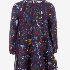 Robe marine à fleurs