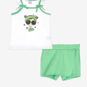 Ensemble blanc et vert « BE COOL » – 19,99€