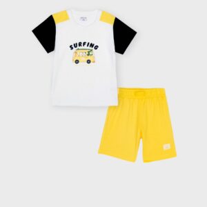 Ensemble blanc et jaune « SURFING » – 19,99€