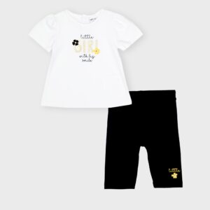 Ensemble blanc et noir « LITTLE GIRL WITH BIG SMILE » – 18,99€
