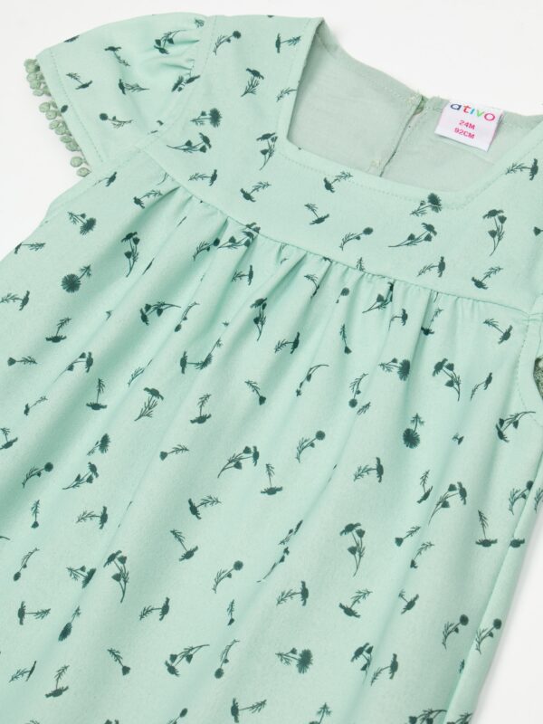 robe été vert d'eau vêtement enfant bébé fille joli pas cher idée cadeau naissance boutique saint martin en haut