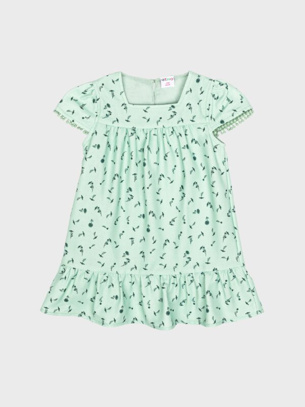robe été vert d'eau vêtement enfant bébé fille joli pas cher idée cadeau naissance boutique saint martin en haut