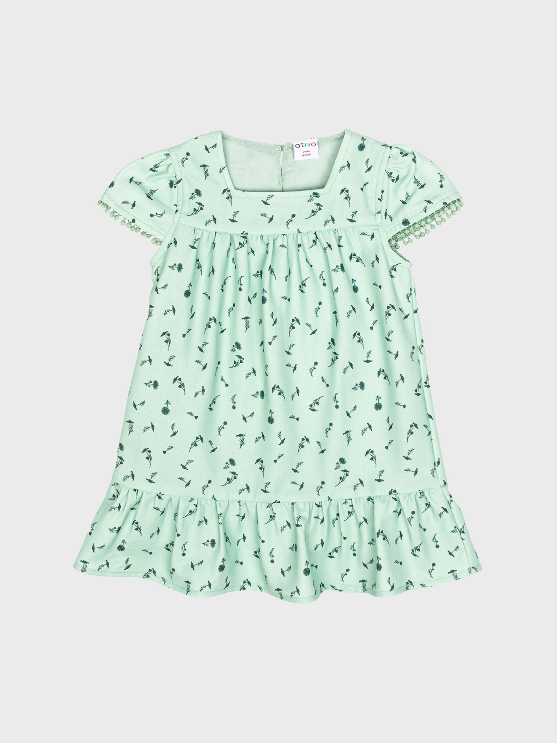 robe été vert d'eau vêtement enfant bébé fille joli pas cher idée cadeau naissance boutique saint martin en haut