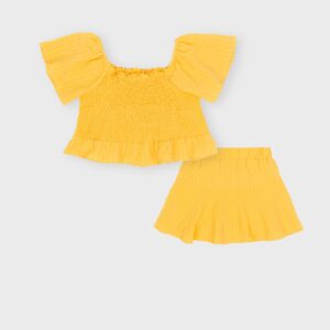 Ensemble top et jupe jaune – 28,99€