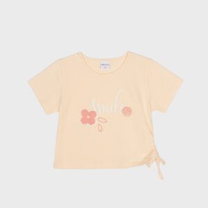 T-shirt orange clair « SMILE » – 13,99€