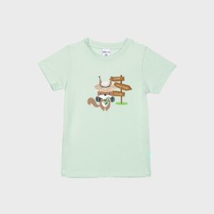 T-shirt vert d&rsquo;eau « CAMP » – 10,99€