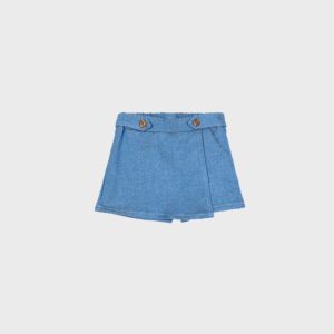 Jupe-short bleu jean – 13,99€