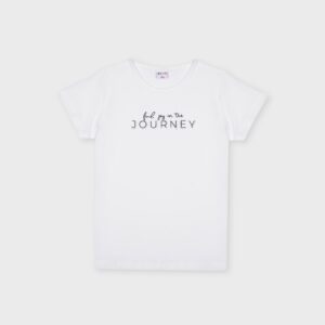 T-shirt blanc « FIND JOY IN THE JOURNEY » – 11,99€