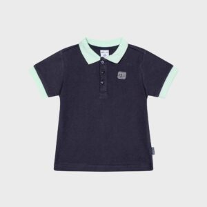 Polo marine col vert d&rsquo;eau – 17,99€