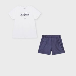 Ensemble t-shirt blanc « BONJOUR » – 25,99€