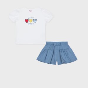 Ensemble t-shirt blanc et short « YOU ARE UNIQUE » – 18,99€
