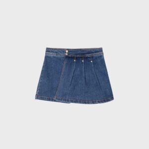 Jupe-short en jean bleu fonçé – 23,99€
