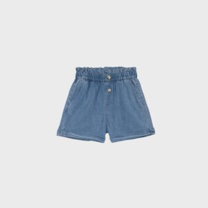 Short bleu jean taille élastique – 22,99€