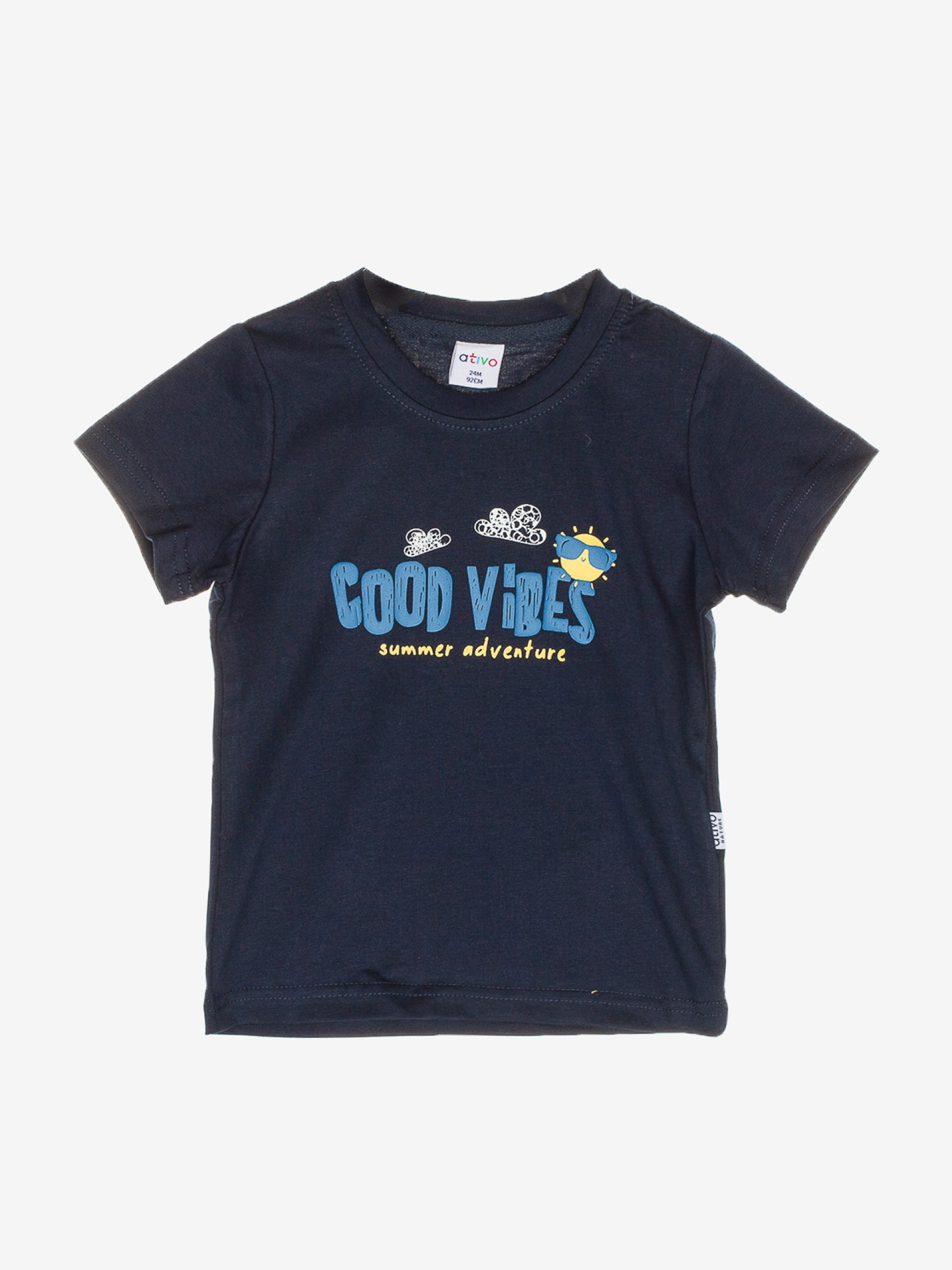 T-shirt marine "GOOD VIBES" - 10,99€