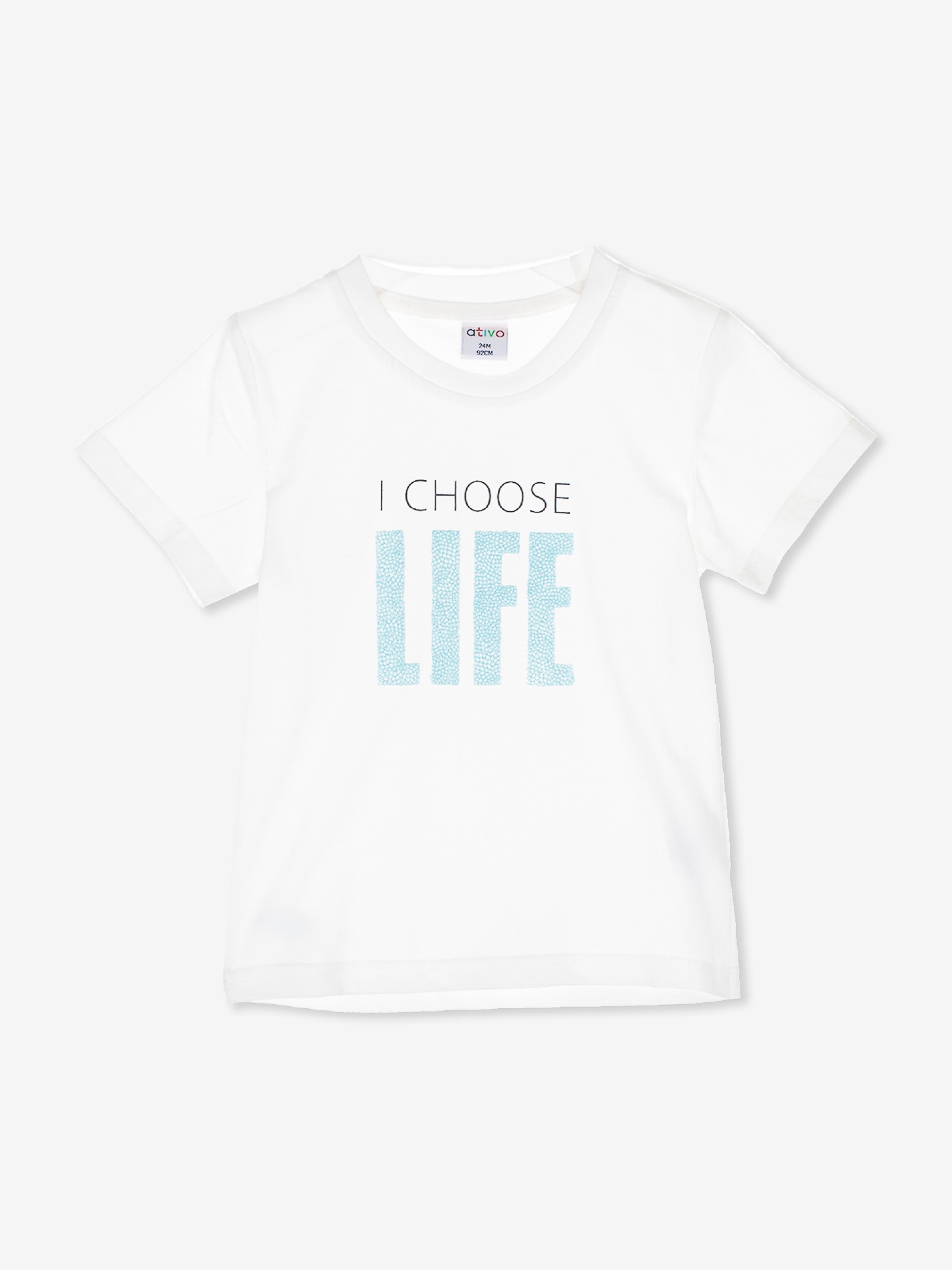 T-shirt blanc "I CHOOSE LIFE" - 10,99€