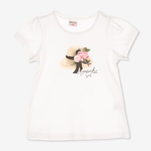 T-shirt blanc « ROMANTIC GIRL » – 10,99€