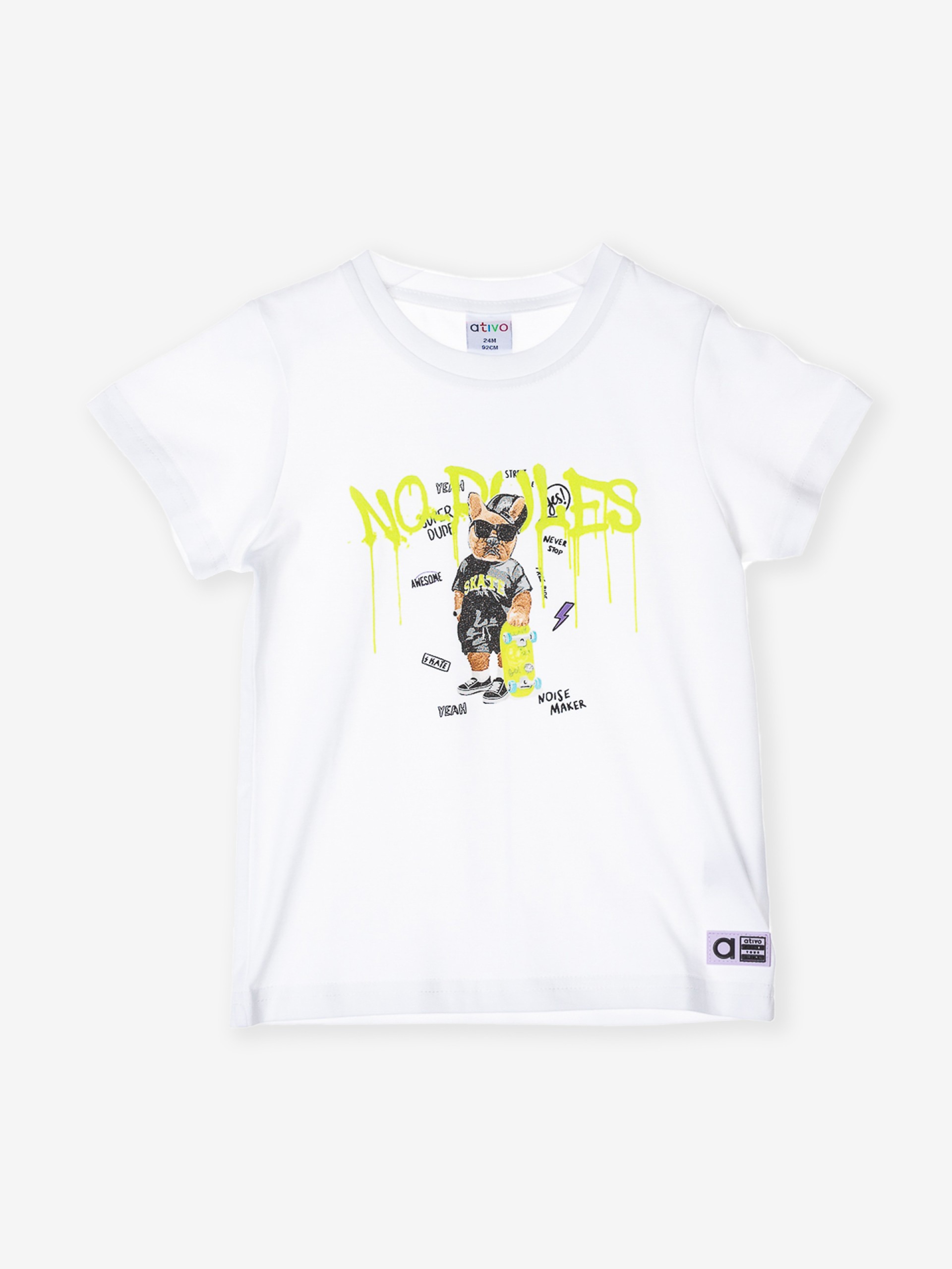 T-shirt blanc "NO RULES" - 10,99€