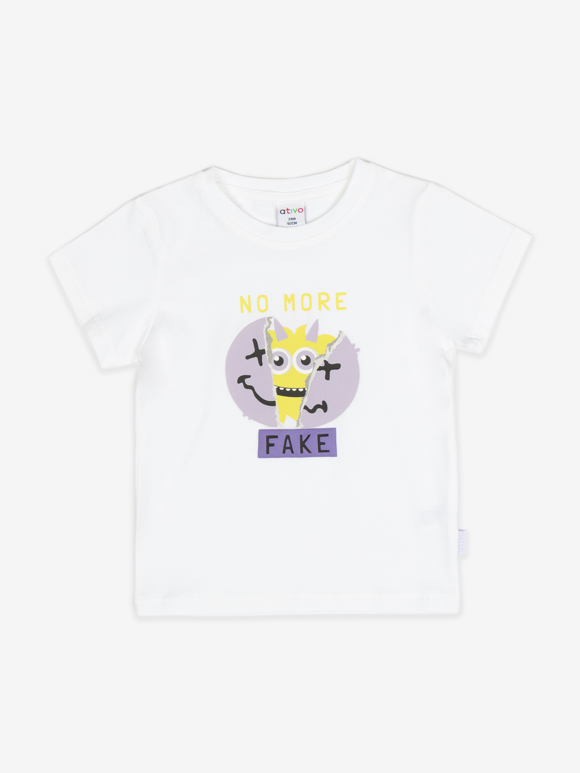 T-shirt blanc "NO FAKE" - 10,99€