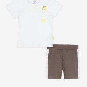 Ensemble t-shirt blanc monstre jaune – 21,99€