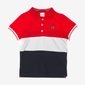 Polo rouge blanc et marine – 16,99€