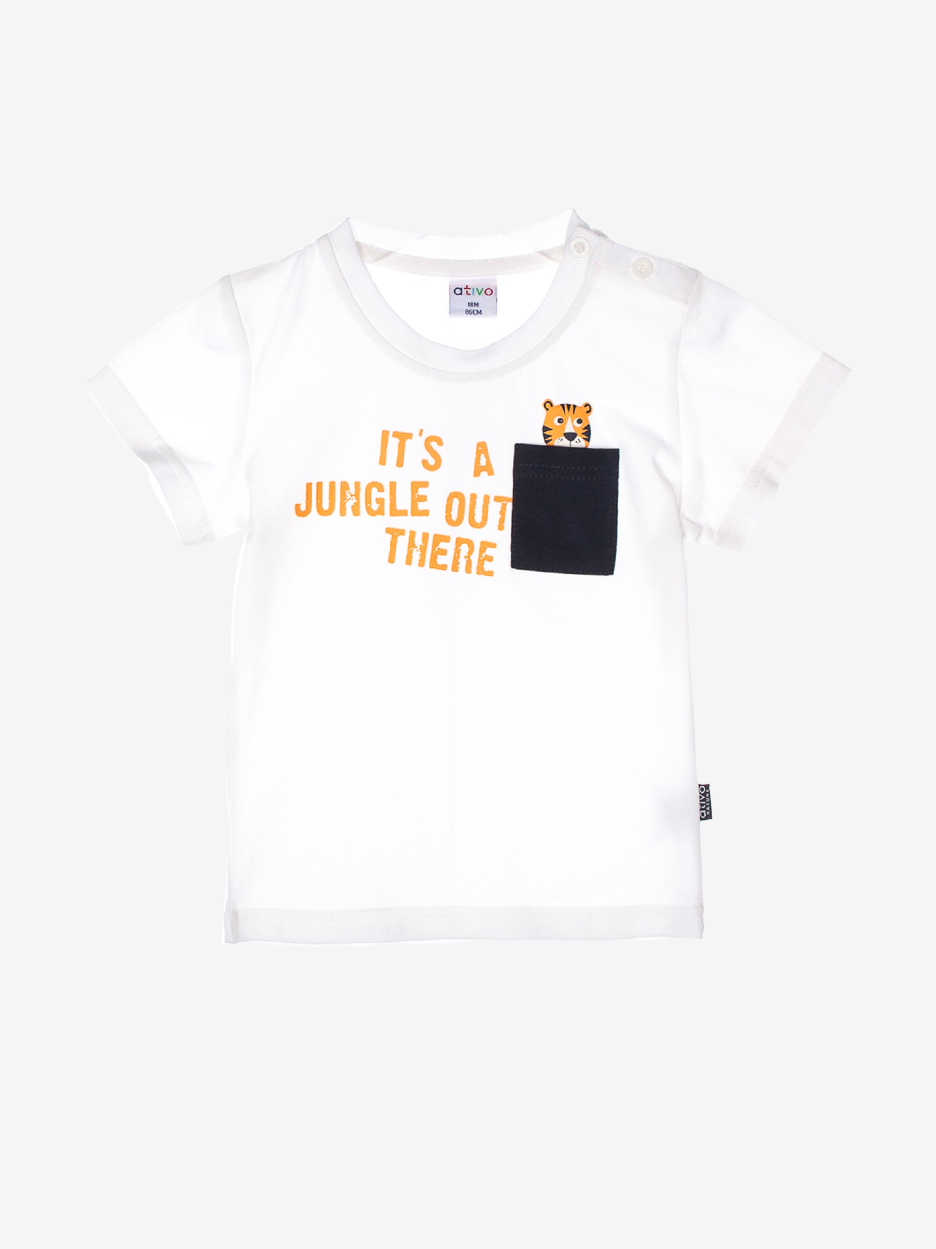 T-shirt blanc "IT'S A JUNGLE OUT THERE" - 11,99€