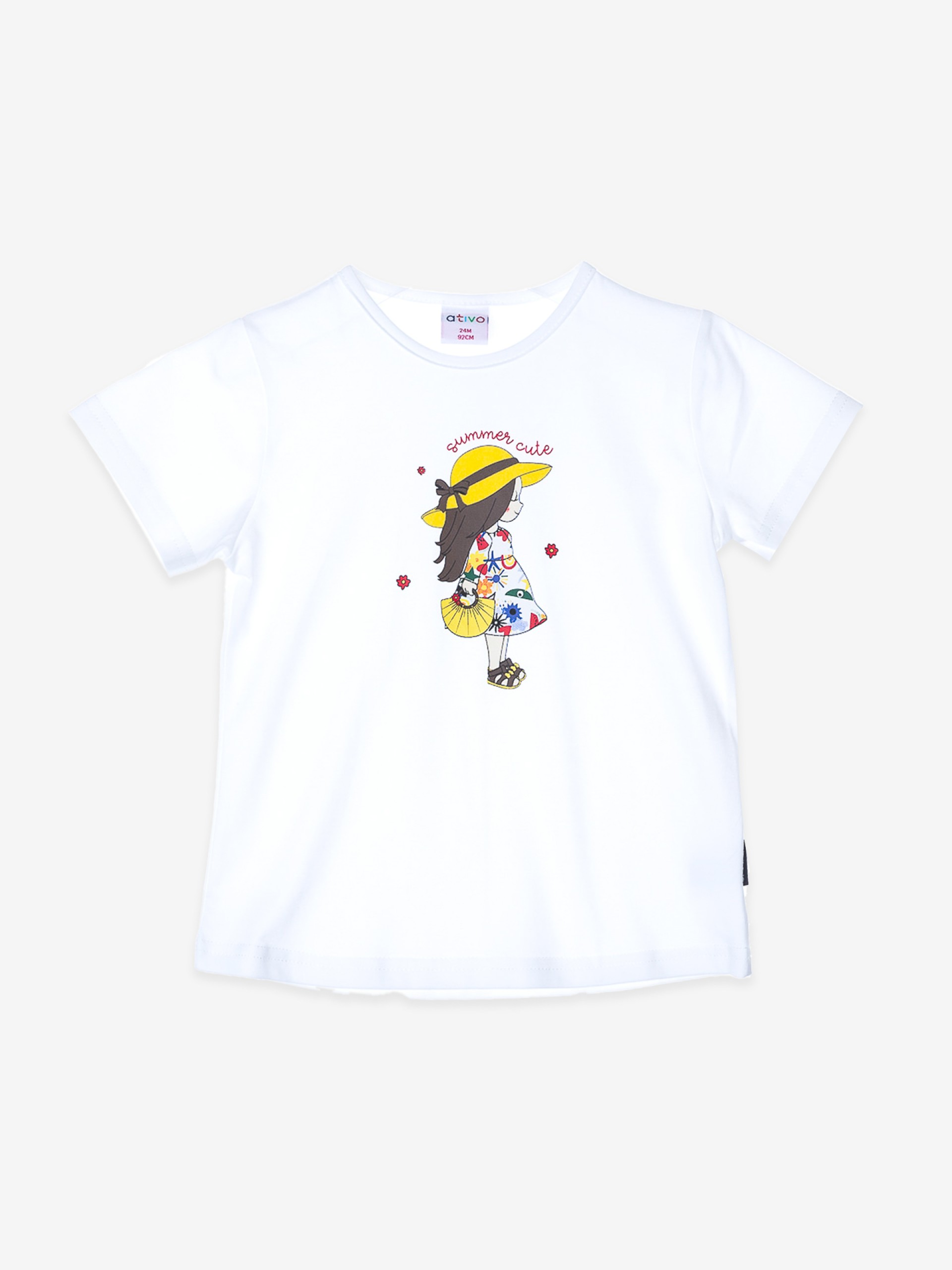 T-shirt blanc fille "SUMMER CUTE" - 10,99€