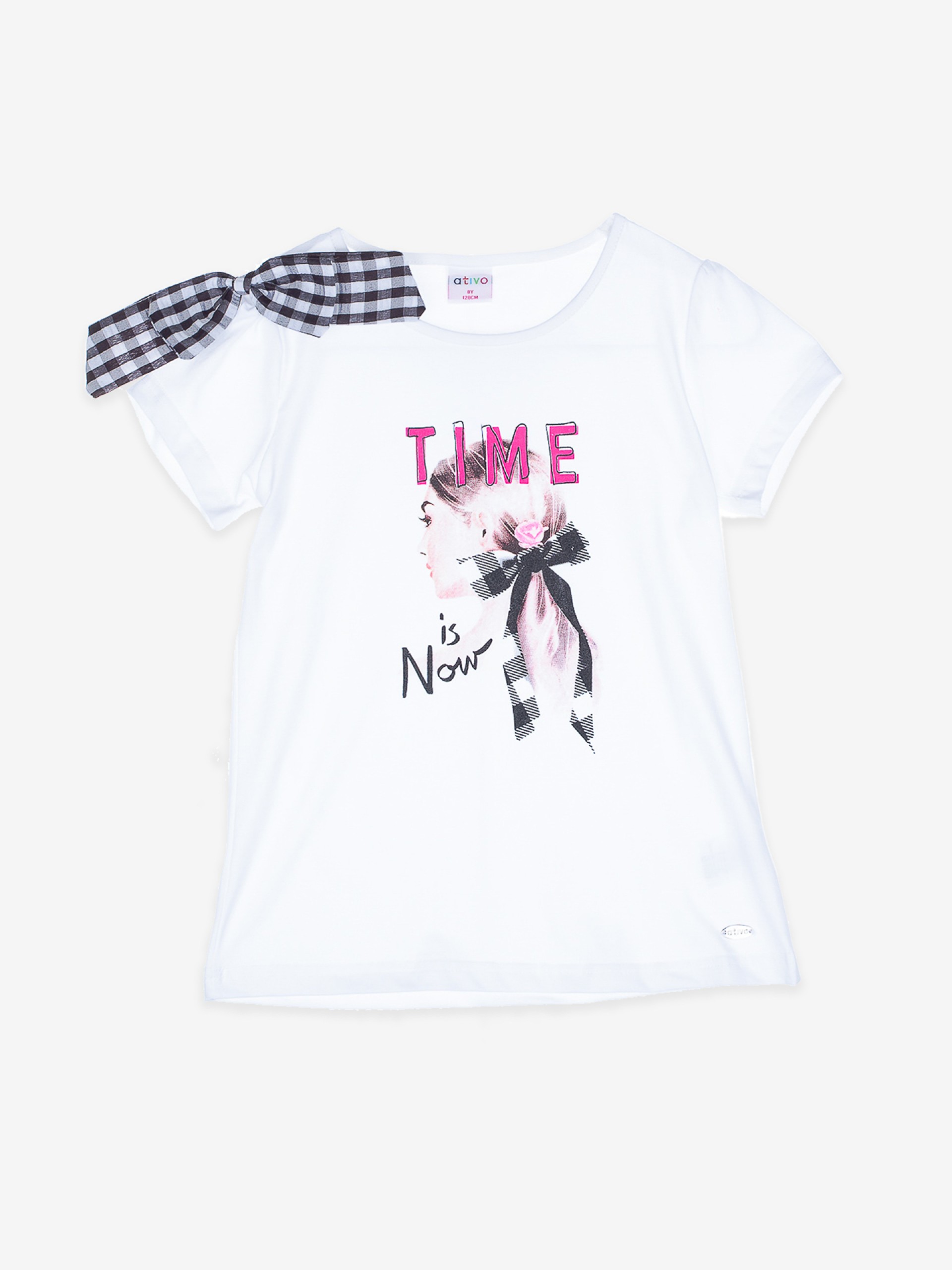 T-shirt blanc "TIME IS NOW" - 13,99€