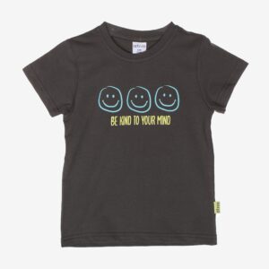 T-shirt gris foncé smileys – 10,99€