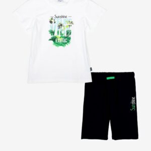 Ensemble t-shirt blanc « SUNSHINE EXOTIC » – 19,99€