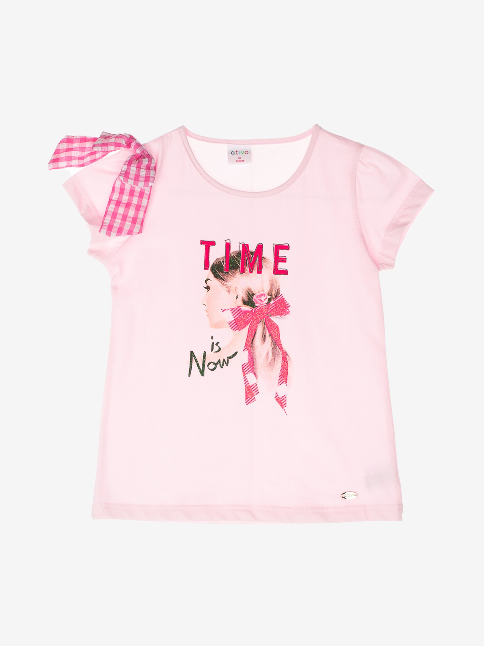 T-shirt rose "TIME IS NOW" - 13,99€