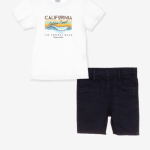 Ensemble t-shirt blanc « CALIFORNIA » – 24,99€