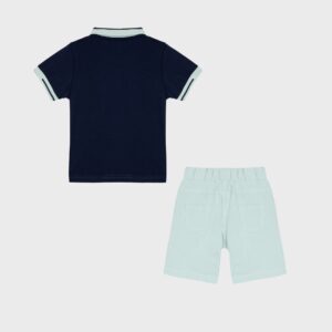 Ensemble short polo bleu